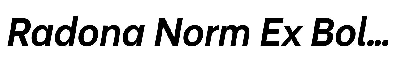 Radona Norm Ex Bold Italic